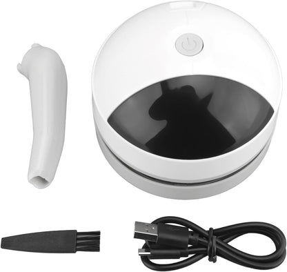 Desk Vacuum Cleaner, Low Noise USB Vacuum Cleaner for Desk, Mini Desktop Vacuum with 1200Mah Battery USB Charging 360° Suction for Pet Hair, Bread Crumbs