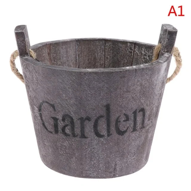 Wooden Flower Pot