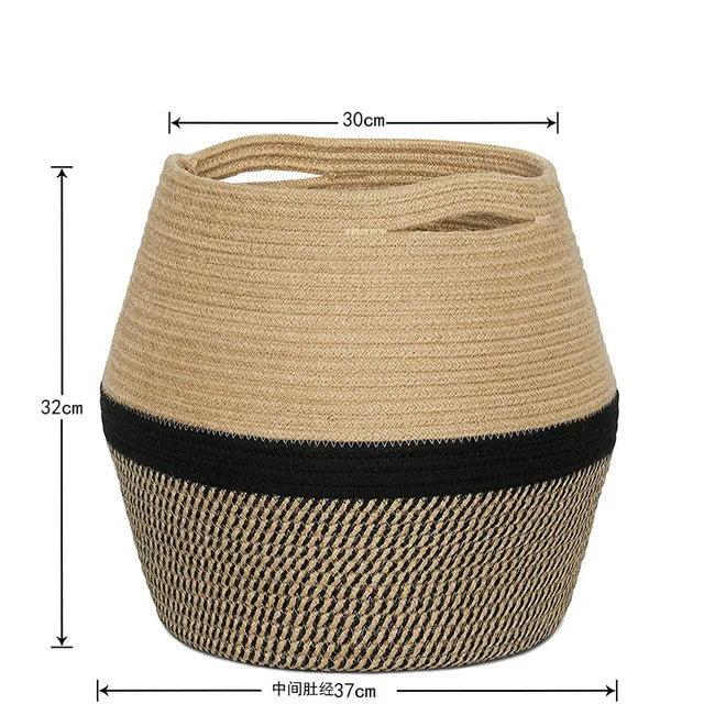 Thick Heavy Cotton Rope Laundry Bucket