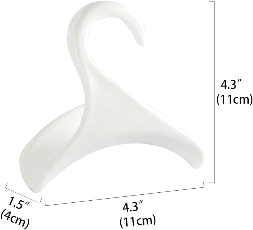 Purse Hanger for Closet Rod - Handbag Holder Storage Organizer - Acrylic Bag Hook for Hanging Purses, Backpacks, Satchels, Crossovers, Tote Bags (4 Pack, White)