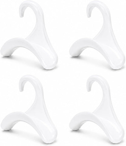 Purse Hanger for Closet Rod - Handbag Holder Storage Organizer - Acrylic Bag Hook for Hanging Purses, Backpacks, Satchels, Crossovers, Tote Bags (4 Pack, White)