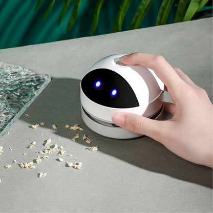 Desk Vacuum Cleaner, Low Noise USB Vacuum Cleaner for Desk, Mini Desktop Vacuum with 1200Mah Battery USB Charging 360° Suction for Pet Hair, Bread Crumbs