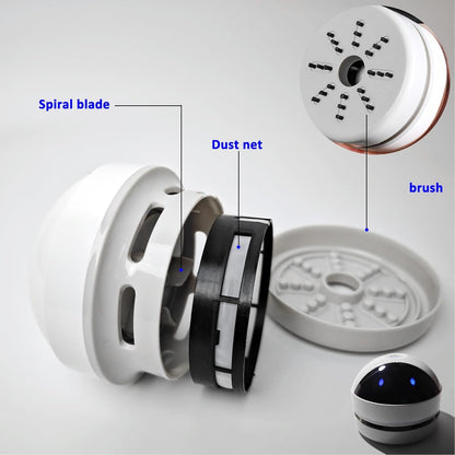 Desk Vacuum Cleaner, Low Noise USB Vacuum Cleaner for Desk, Mini Desktop Vacuum with 1200Mah Battery USB Charging 360° Suction for Pet Hair, Bread Crumbs