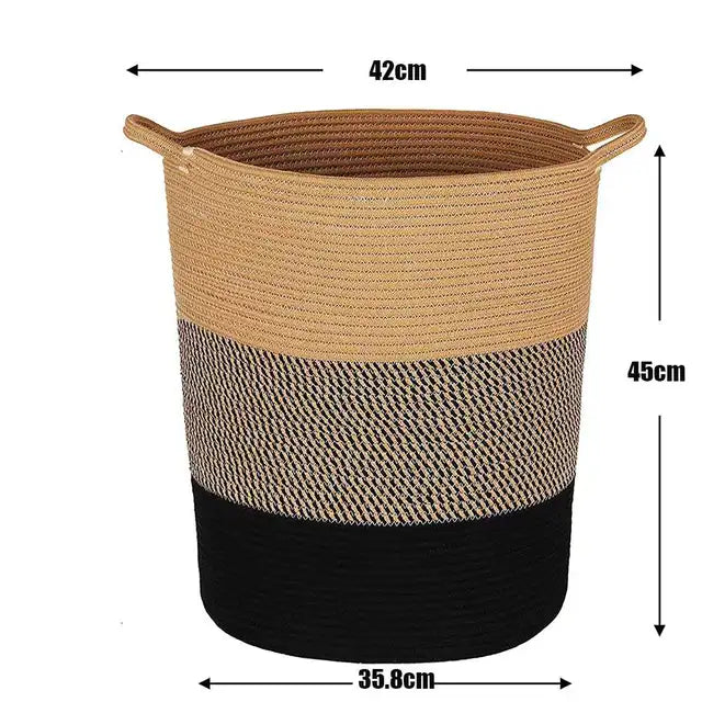 Thick Heavy Cotton Rope Laundry Bucket